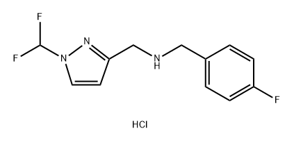 1-[1-(difluoromethyl)-1H-pyrazol-3-yl]-N-(4-fluorobenzyl)methanamine 结构式