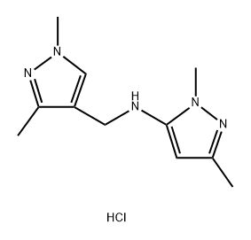 N-[(1,3-dimethyl-1H-pyrazol-4-yl)methyl]-1,3-dimethyl-1H-pyrazol-5-amine 结构式