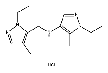 1-ethyl-N-[(1-ethyl-4-methyl-1H-pyrazol-5-yl)methyl]-5-methyl-1H-pyrazol-4-amine 结构式