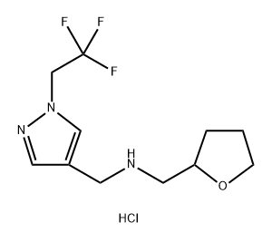 1-(tetrahydrofuran-2-yl)-N-{[1-(2,2,2-trifluoroethyl)-1H-pyrazol-4-yl]methyl}methanamine 结构式