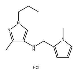 3-methyl-N-[(1-methyl-1H-pyrrol-2-yl)methyl]-1-propyl-1H-pyrazol-4-amine 结构式