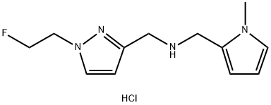 1-[1-(2-fluoroethyl)-1H-pyrazol-3-yl]-N-[(1-methyl-1H-pyrrol-2-yl)methyl]methanamine 结构式