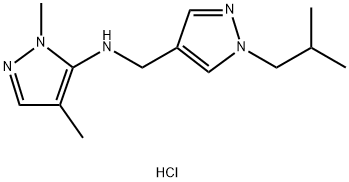 N-[(1-isobutyl-1H-pyrazol-4-yl)methyl]-1,4-dimethyl-1H-pyrazol-5-amine 结构式