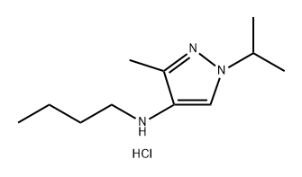 N-butyl-1-isopropyl-3-methyl-1H-pyrazol-4-amine 结构式