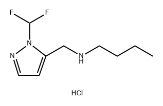 butyl{[1-(difluoromethyl)-1H-pyrazol-5-yl]methyl}amine 结构式