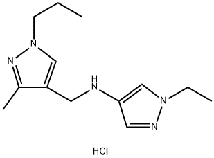 1-ethyl-N-[(3-methyl-1-propyl-1H-pyrazol-4-yl)methyl]-1H-pyrazol-4-amine 结构式