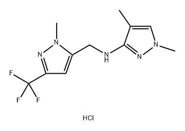 1,4-dimethyl-N-{[1-methyl-3-(trifluoromethyl)-1H-pyrazol-5-yl]methyl}-1H-pyrazol-3-amine 结构式