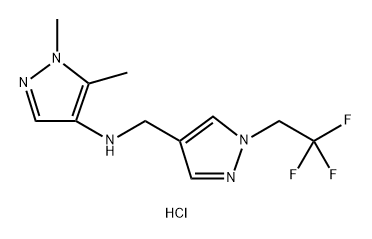 1,5-dimethyl-N-{[1-(2,2,2-trifluoroethyl)-1H-pyrazol-4-yl]methyl}-1H-pyrazol-4-amine 结构式