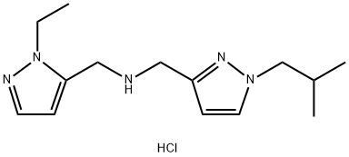 1-(1-ethyl-1H-pyrazol-5-yl)-N-[(1-isobutyl-1H-pyrazol-3-yl)methyl]methanamine 结构式