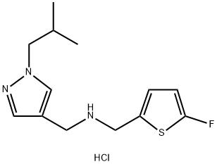 1-(5-fluoro-2-thienyl)-N-[(1-isobutyl-1H-pyrazol-4-yl)methyl]methanamine 结构式