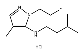 1-(2-fluoroethyl)-4-methyl-N-(3-methylbutyl)-1H-pyrazol-5-amine 结构式