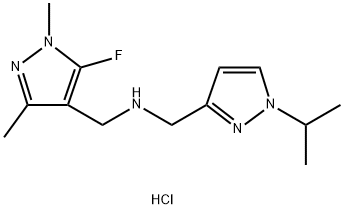 1-(5-fluoro-1,3-dimethyl-1H-pyrazol-4-yl)-N-[(1-isopropyl-1H-pyrazol-3-yl)methyl]methanamine 结构式