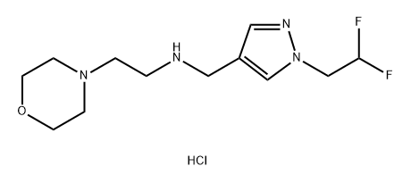 {[1-(2,2-difluoroethyl)-1H-pyrazol-4-yl]methyl}(2-morpholin-4-ylethyl)amine 结构式