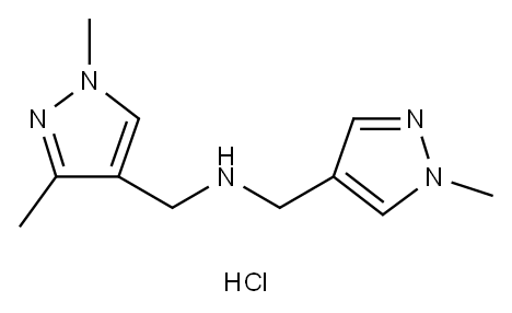 1-(1,3-dimethyl-1H-pyrazol-4-yl)-N-[(1-methyl-1H-pyrazol-4-yl)methyl]methanamine 结构式