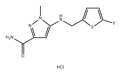 5-{[(5-fluoro-2-thienyl)methyl]amino}-1-methyl-1H-pyrazole-3-carboxamide 结构式