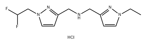 1-[1-(2,2-difluoroethyl)-1H-pyrazol-3-yl]-N-[(1-ethyl-1H-pyrazol-3-yl)methyl]methanamine 结构式