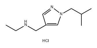 ethyl[(1-isobutyl-1H-pyrazol-4-yl)methyl]amine 结构式