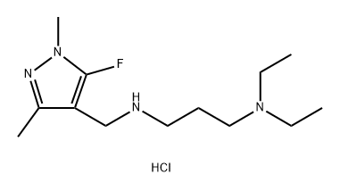 N,N-diethyl-N'-[(5-fluoro-1,3-dimethyl-1H-pyrazol-4-yl)methyl]propane-1,3-diamine 结构式