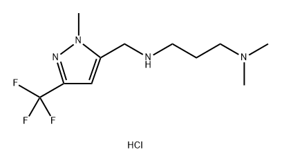 N,N-dimethyl-N'-{[1-methyl-3-(trifluoromethyl)-1H-pyrazol-5-yl]methyl}propane-1,3-diamine 结构式