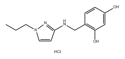 4-{[(1-propyl-1H-pyrazol-3-yl)amino]methyl}benzene-1,3-diol 结构式