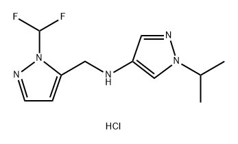 N-{[1-(difluoromethyl)-1H-pyrazol-5-yl]methyl}-1-isopropyl-1H-pyrazol-4-amine 结构式
