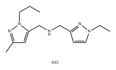 1-(1-ethyl-1H-pyrazol-3-yl)-N-[(3-methyl-1-propyl-1H-pyrazol-5-yl)methyl]methanamine 结构式