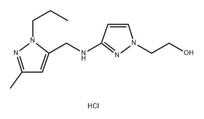 2-(3-{[(3-methyl-1-propyl-1H-pyrazol-5-yl)methyl]amino}-1H-pyrazol-1-yl)ethanol 结构式