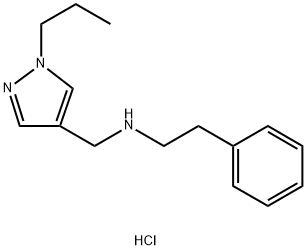 2-phenyl-N-[(1-propyl-1H-pyrazol-4-yl)methyl]ethanamine 结构式