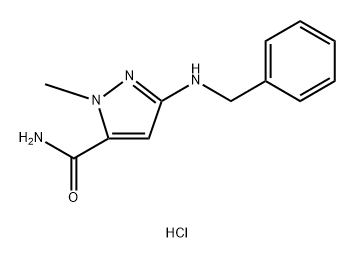 3-(benzylamino)-1-methyl-1H-pyrazole-5-carboxamide 结构式