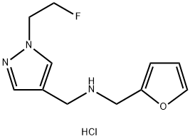 1-[1-(2-fluoroethyl)-1H-pyrazol-4-yl]-N-(2-furylmethyl)methanamine 结构式