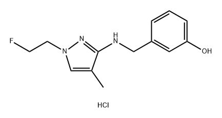 3-({[1-(2-fluoroethyl)-4-methyl-1H-pyrazol-3-yl]amino}methyl)phenol 结构式