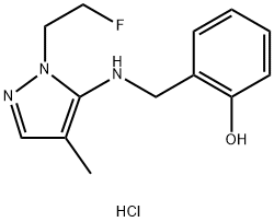 2-({[1-(2-fluoroethyl)-4-methyl-1H-pyrazol-5-yl]amino}methyl)phenol 结构式