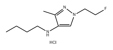 N-butyl-1-(2-fluoroethyl)-3-methyl-1H-pyrazol-4-amine 结构式