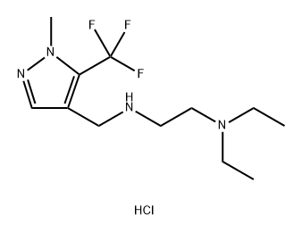 N,N-diethyl-N'-{[1-methyl-5-(trifluoromethyl)-1H-pyrazol-4-yl]methyl}ethane-1,2-diamine 结构式