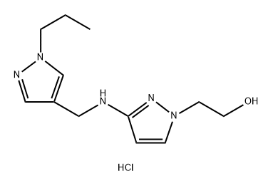 2-(3-{[(1-propyl-1H-pyrazol-4-yl)methyl]amino}-1H-pyrazol-1-yl)ethanol 结构式