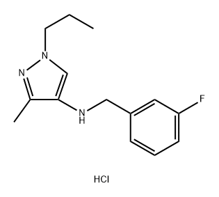 N-(3-fluorobenzyl)-3-methyl-1-propyl-1H-pyrazol-4-amine 结构式