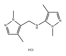 N-[(1,4-dimethyl-1H-pyrazol-5-yl)methyl]-1,4-dimethyl-1H-pyrazol-5-amine 结构式