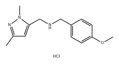 1-(1,3-dimethyl-1H-pyrazol-5-yl)-N-(4-methoxybenzyl)methanamine 结构式