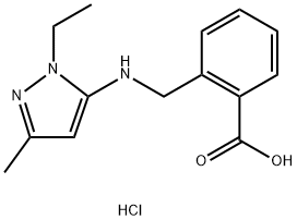 2-{[(1-ethyl-3-methyl-1H-pyrazol-5-yl)amino]methyl}benzoic acid 结构式