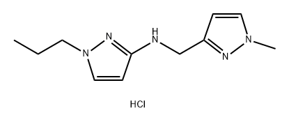 N-[(1-methyl-1H-pyrazol-3-yl)methyl]-1-propyl-1H-pyrazol-3-amine 结构式