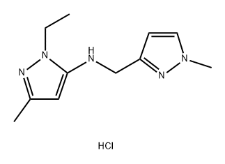 1-ethyl-3-methyl-N-[(1-methyl-1H-pyrazol-3-yl)methyl]-1H-pyrazol-5-amine 结构式