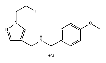 1-[1-(2-fluoroethyl)-1H-pyrazol-4-yl]-N-(4-methoxybenzyl)methanamine 结构式