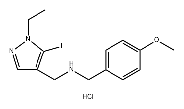 1-(1-ethyl-5-fluoro-1H-pyrazol-4-yl)-N-(4-methoxybenzyl)methanamine 结构式