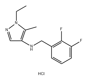 N-(2,3-difluorobenzyl)-1-ethyl-5-methyl-1H-pyrazol-4-amine 结构式