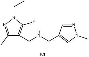 1-(1-ethyl-5-fluoro-3-methyl-1H-pyrazol-4-yl)-N-[(1-methyl-1H-pyrazol-4-yl)methyl]methanamine 结构式