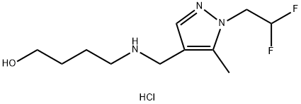 4-({[1-(2,2-difluoroethyl)-5-methyl-1H-pyrazol-4-yl]methyl}amino)butan-1-ol 结构式