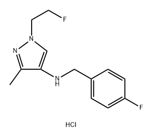 N-(4-fluorobenzyl)-1-(2-fluoroethyl)-3-methyl-1H-pyrazol-4-amine 结构式