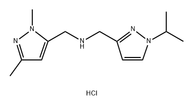 1-(1,3-dimethyl-1H-pyrazol-5-yl)-N-[(1-isopropyl-1H-pyrazol-3-yl)methyl]methanamine 结构式