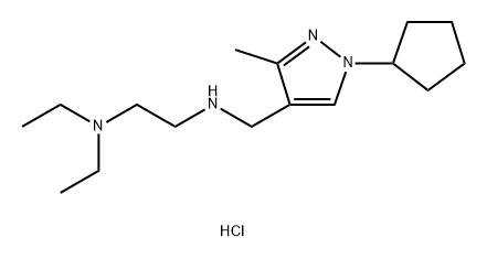 N'-[(1-cyclopentyl-3-methyl-1H-pyrazol-4-yl)methyl]-N,N-diethylethane-1,2-diamine 结构式