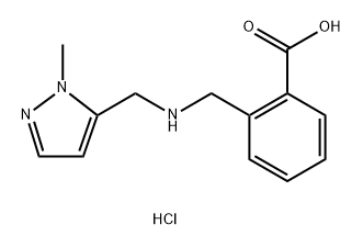 2-({[(1-methyl-1H-pyrazol-5-yl)methyl]amino}methyl)benzoic acid 结构式